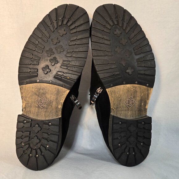 DONAL J PLINER Old Money Grunge Western BLACK Suede WORK Boots Men's Size 12M. - Picture 15 of 17